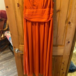 Beautiful floor length never been worn rest colored formal dress